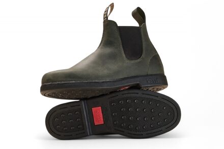 Rossi 607 Booma Moss Olijfgroene Leren Chelsea Boots