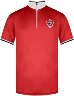 Rossignol Korte Mouw 3/4 Ritssluiting Rood Heren Virage Poloshirt RLEMY04 305 - maat XL