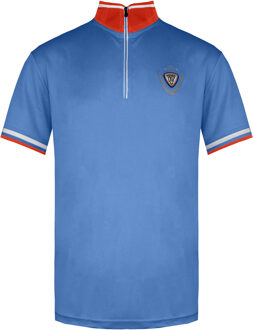 Rossignol Korte Mouw 3/4 Zip Up Blauw/Oranje Heren Virage Poloshirt RLDMY10 793 - maat