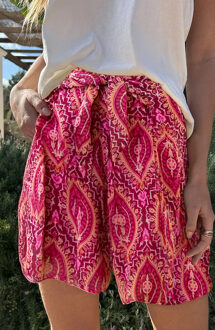 Rosso Chiffon Skort Bow Rood Bordeauxrood