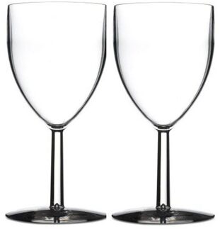 Rosti Mepal Wijnglazen - 12x - kunststof - 300 ml - 8 x 16 cm - outdoor/camping