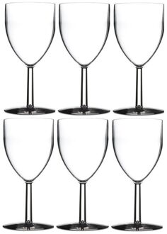 Rosti Mepal Wijnglazen - 6x - kunststof - 300 ml - 8 x 16 cm - outdoor/camping