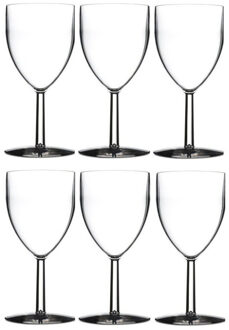 Rosti Mepal Wijnglazen - 6x - kunststof - 300 ml - 8 x 16 cm - outdoor/camping