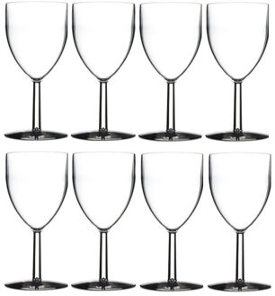 Rosti Mepal Wijnglazen - 8x - kunststof - 300 ml - 8 x 16 cm - outdoor/camping