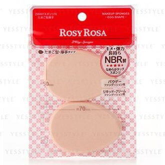 Rosy Rosa 2 Way Sponge N Egg-Shaped Thick 2 pcs
