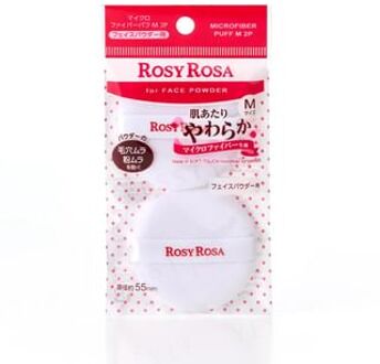 Rosy Rosa Microfiber Puff M For Face Powder 2 pcs