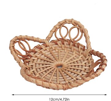 Rotan Brood Mand Ronde Hand Geweven Thee Lade Voedsel Serveerschaal Voor Diner Partijen Koffie Ontbijt