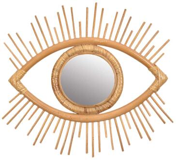 Rotan Decoratieve Muur Spiegel Eye Art Decor Hanger Voor Appartement Woonkamer Slaapkamer Rotan Mooie Natuurlijke Wanddecoratie goud