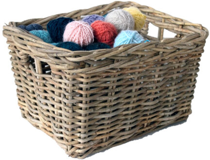 Rotan opbergmand 43x33xH25cm