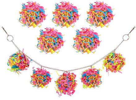 Rotan Papier Ballen Vogels Opknoping Papier Scrip Speelgoed Papiersnippers Vogel Kauwen Bijten Speelgoed Vogelkooi Accessoires