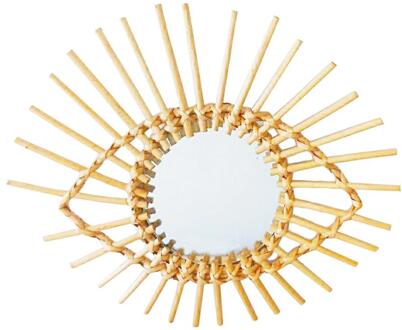 Rotan Spiegel Eye Shape Muur Opknoping Up Dressing Spiegel voor Woonkamer Keuken Badkamer Art Decoratie Home Decor