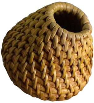 Rotan Theepot Deksel Houder Thee Huisdier Handgemaakte Thee Accessoires Ornament Home Decor