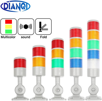 Rotatable 180 Stack light Red Orange amber Green warning light industrial for CNC machine DC 24V 12V Steady flashing light LED