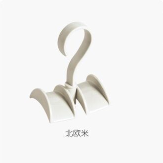 Rotatie Kleding Organizer Staaf Opslag Hanger Haak Purse Opknoping Rack Houder Haak Tas Sjaal Garderobe Kleding Handtas Opslag Beige