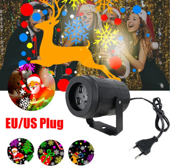Rotating Mobile Laser Projector Lights Christmas Atmosphere Family Party Special Lamp 16 Mode LED Stage Lights Landscape Lamp