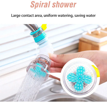 Rotation Kitchen Faucet Spouts Sprayers PVC Shower Tap Water Filter Purifier Nozzle Filter Water Saver For Household Kitchen