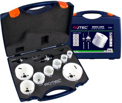 Rotec Gatzagenset Bi-metaal 10 delig 22mm t/m 76mm