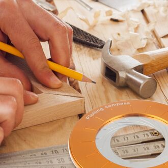 Roterende Briefpapier Draagbare Cirkel Tekening Tool Geometrie Kompas Professionele Verstelbare Maat Meten Nauwkeurige Aluminium