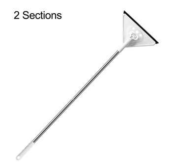 Roterende Driehoek Intrekbare Schoonmaken Mop Intrekbare Glasreiniger Ultrafijne Vezels Installatie Opslag Cleaning Dust Mop 2 Sections