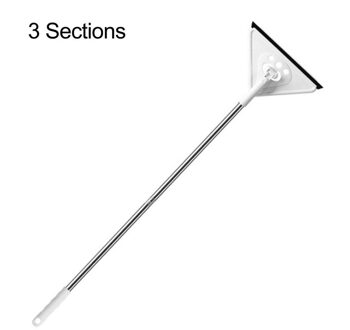 Roterende Driehoek Intrekbare Schoonmaken Mop Intrekbare Glasreiniger Ultrafijne Vezels Installatie Opslag Cleaning Dust Mop 3 Sections