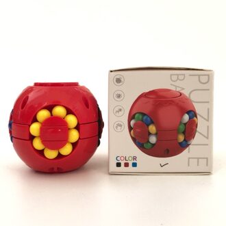 Roterende Magic Spin Bean 11X10CM Bean Abs Fidget Spinner Top Puzzel Brain Hand-oog Coördinatie Educatief Zintuiglijke Speelgoed Aym rood