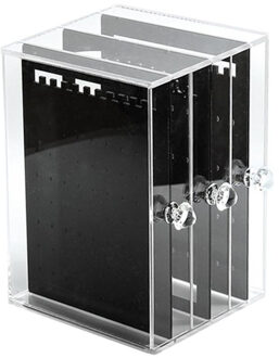 Roterende Up Organizer Box Transparant Acryl Borstel Houder Sieraden Make Organizer Cosmetische Schoonheid Opbergdoos 1