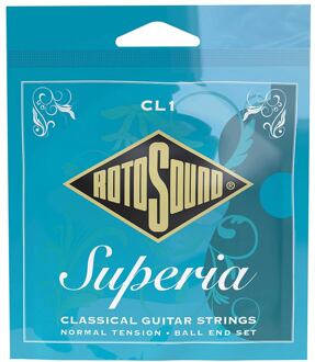 Rotosound CL1 snarenset voor klassieke gitaar snarenset voor klassieke gitaar, clear nylon trebles & silverplated basses (ball end), med tension