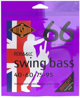 Rotosound RDB66LC snarenset elektrische basgitaar snarenset elektrische basgitaar, stainless steel, 40-95 double ball end, medium gauge