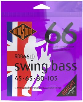 Rotosound RDB66LD snarenset elektrische basgitaar snarenset elektrische basgitaar, stainless steel, 45-105 double ball end, standard gauge