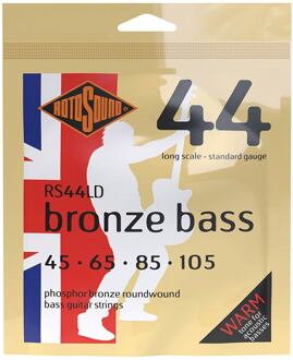 Rotosound RS44LD snarenset voor akoestische bas snarenset voor akoestische bas, phosphor bronze, 45-105, standard gauge