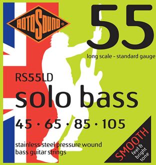 Rotosound RS55LD snarenset basgitaar snarenset basgitaar, linea pressure wound, 45-105, standard gauge