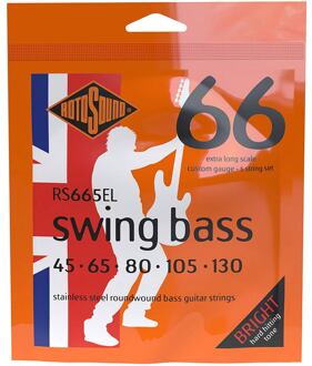 Rotosound RS665EL string set electric bass 5 stainless steel 45-130 extra long, standard gauge