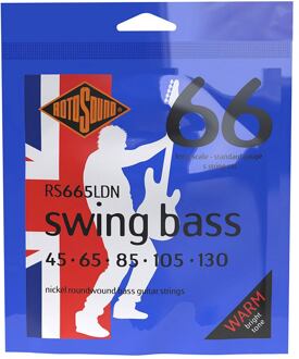Rotosound RS665LDN snarenset elektrische basgitaar snarenset elektrische basgitaar, 5-snarig, nickel wound, 45-130, standard gauge