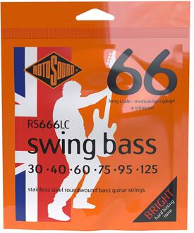 Rotosound RS666LC snarenset elektrische basgitaar snarenset elektrische basgitaar, 6-snarig, stainless steel, 30-125, medium light gauge