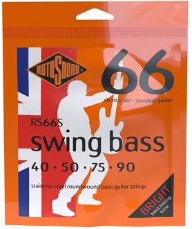 Rotosound RS66S snarenset elektrische basgitaar snarenset elektrische basgitaar, stainless steel, 40-90, medium gauge, short scale