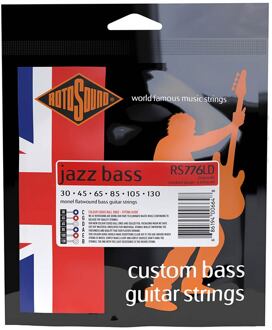 Rotosound RS776LD string set electric bass 6 monel flatwound 30-130, standard gauge