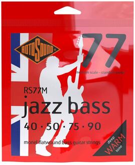 Rotosound RS77M snarenset elektrische basgitaar snarenset elektrische basgitaar, monel flatwound, 40-90, standard gauge, medium scale