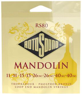 Rotosound RS80 snarenset mandoline snarenset mandoline, phospor bronze, loop end