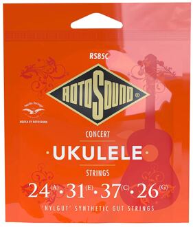 Rotosound RS85C snarenset concert ukelele 'nylgut' synthetic gut snarenset concert ukelele 'nylgut' synthetic gut, g-c-e-a tuning, 26-31-37-26