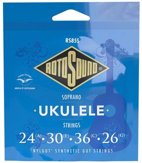 Rotosound RS85S snarenset sopraan ukelele 'Nylgut' synthetic gut snarenset sopraan ukelele 'Nylgut' synthetic gut, G-C-E-A tuning, 24-30-36-26