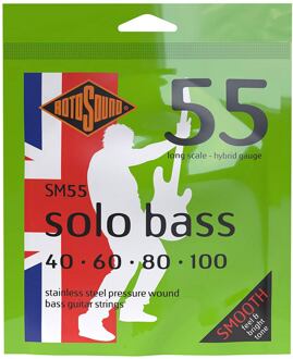 Rotosound SM55 snarenset elektrische basgitaar snarenset elektrische basgitaar, linea pressure wound, 40-100, hybrid gauge