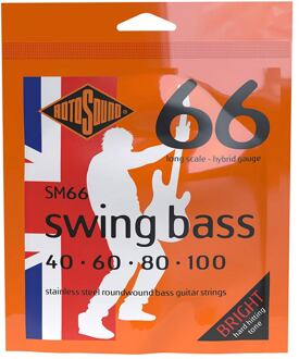 Rotosound SM66 snarenset elektrische basgitaar snarenset elektrische basgitaar, stainless steel, 40-100, hybrid gauge