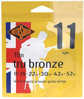 Rotosound TB11 snarenset voor akoestische gitaar snarenset voor akoestische gitaar, 80/20 bronze, 11-52, light