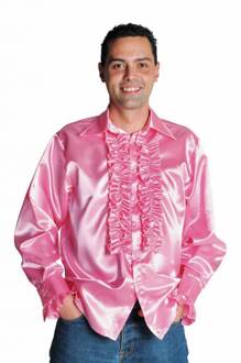 Rouches blouse luxe roze