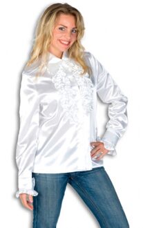 Rouches blouse wit dames 40 (l)