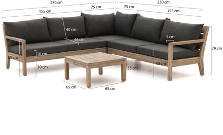 ROUGH Batang hoek loungeset 4-delig - Laagste prijsgarantie! Bruin