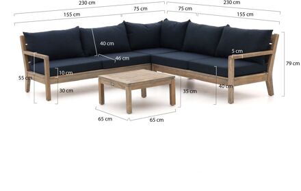 ROUGH Batang hoek loungeset 4-delig - Laagste prijsgarantie! Bruin