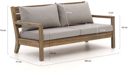 ROUGH Batang lounge tuinbank 160cm - Laagste prijsgarantie! Bruin