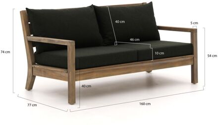 ROUGH Batang lounge tuinbank 160cm - Laagste prijsgarantie! Bruin