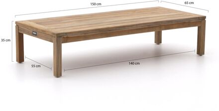 ROUGH Batang lounge tuintafel 150x65x35cm - Laagste prijsgarantie! Bruin